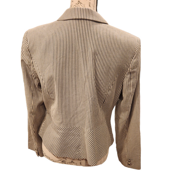 I.E. Petite Black & Lavender Pinstripe Blazer Size 14P - Picture 3 of 7